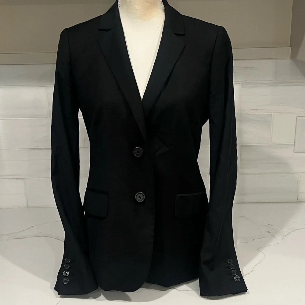 J. Crew Single Breasted Wool Classic Black Blazer 6